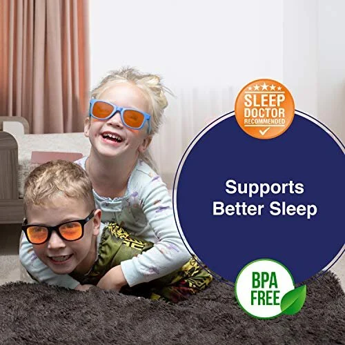 Sleep doctor Kids Blue Blocker Glasses Classic Style Luminere